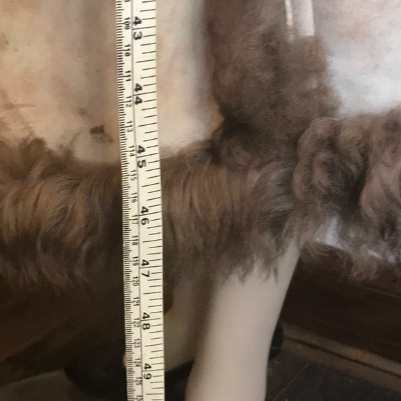 SHEARLING FULL LENGTH STUNNING COAT WITH 2 LEATHER DEEP POCKETS - Picture 10 of 16